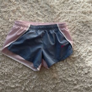 Child small pink and grey Nike shorts